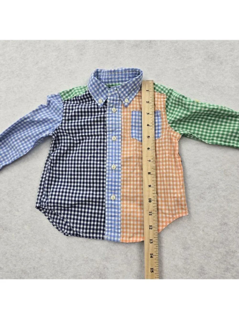 Ralph Lauren Long Sleeve Button Up Shirt Baby Boy Size 12 Month Multicolor Check